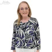 S Blouson RH 3/4 mouw Dahlia print S Blouson RH 3/4 mouw Dahlia print